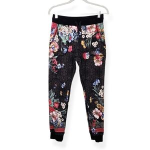 Johnny Was JW Onyx Sistine Floral French Terry Jogger Pants Women's Size XS